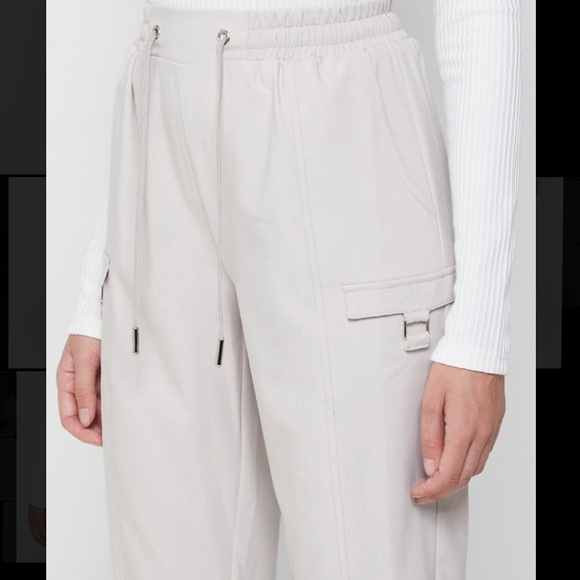 NWT Manière de Voir Tailored Cargo Joggers - Stone - Picture 4 of 5